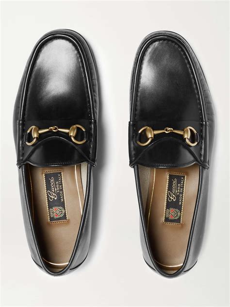 gucci roos studded leather loafer|Gucci horsebit loafers women's.